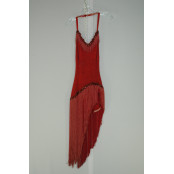 Ain't Misbehavin - Sexy Red Fringed & Sequined Dancer's Dress